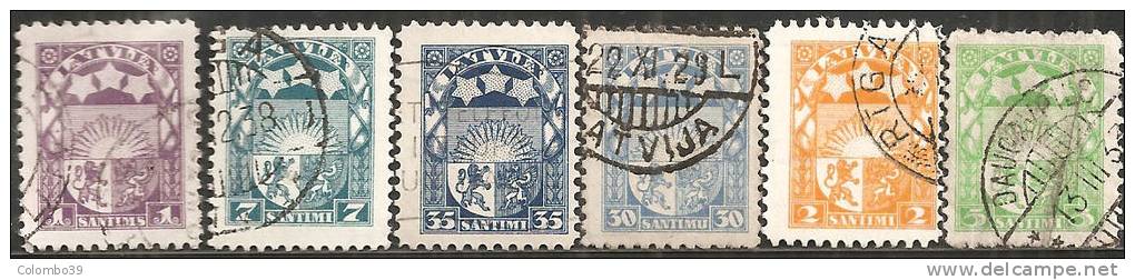 Lettonia 1921/40 Usato - N° 6 Valori - Lettonia