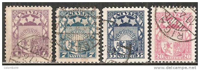 Lettonia 1921/40 Usato - N° 4 Valori - Lettonia