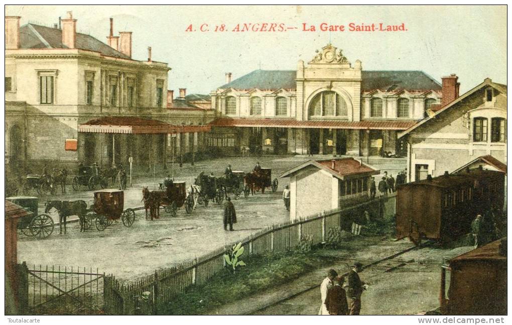 CPA 49 ANGERS LA GARE SAINT LAUD 1924 - Angers