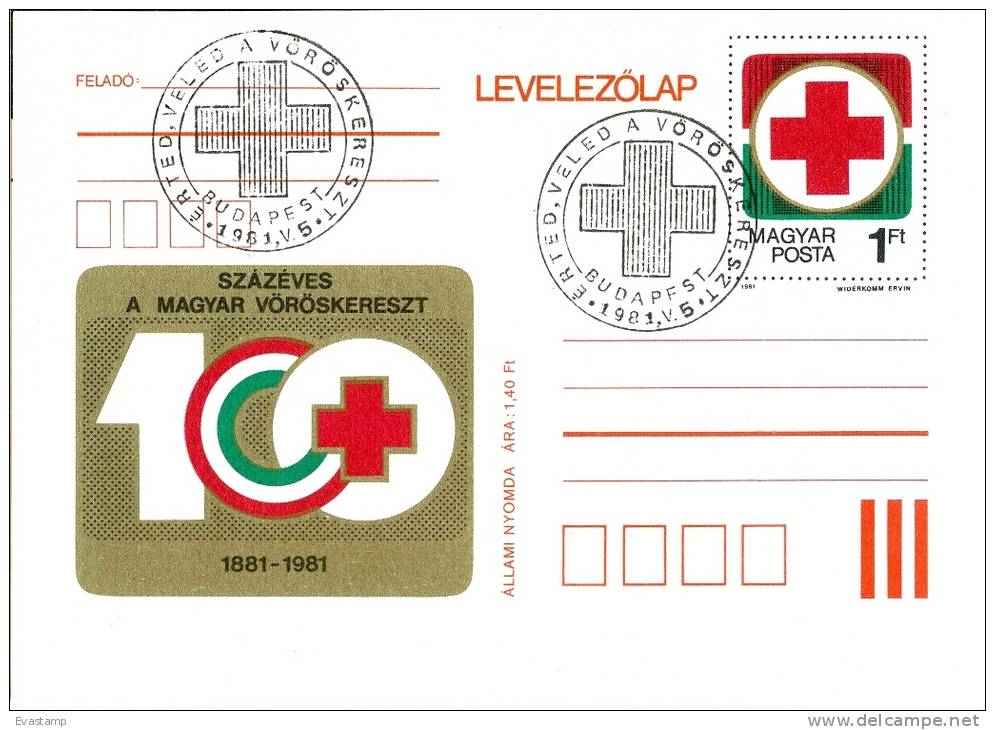 HUNGARY - 1981.Postal Stationery - 100th Anniversary Of Hungarian RED  CROSS FDC 2.!!! Cat.No.304. - Postal Stationery