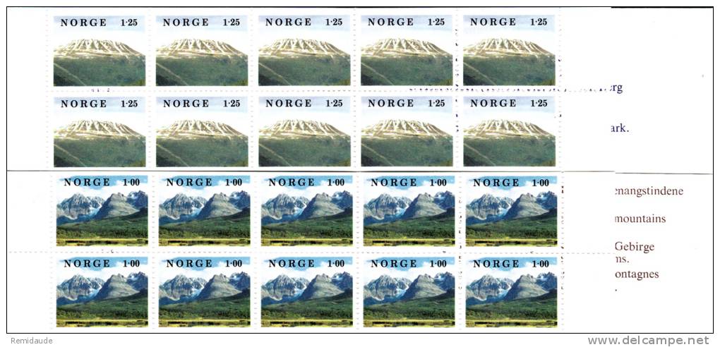 NORVEGE -  CARNET 727 + 728 **  - COTE YVERT = 23 EUROS - Booklets