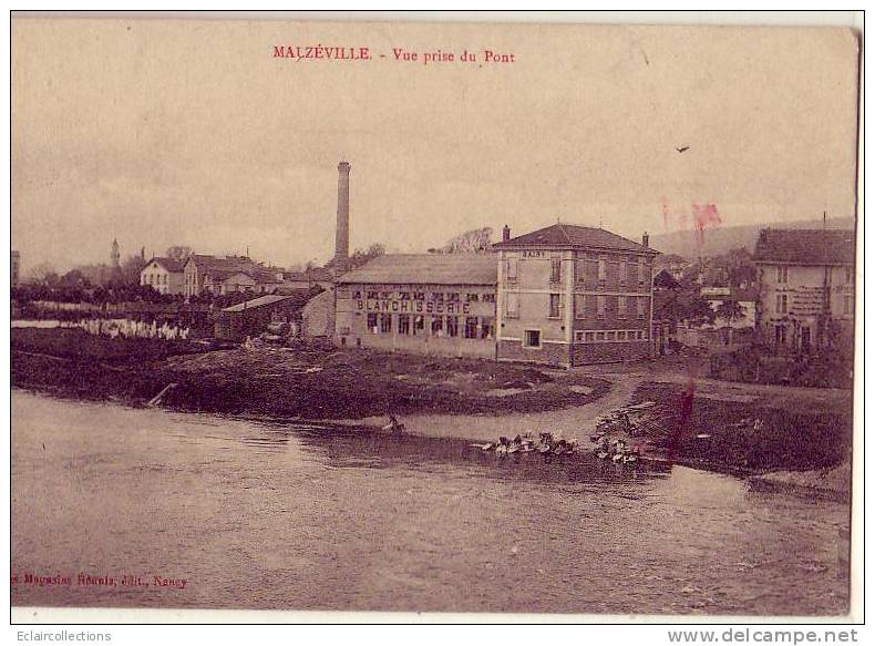 Malzéville   54     Vue Prise Du Pont   Blanchisserie  Laveuses       ( Voir Scan) - Autres & Non Classés