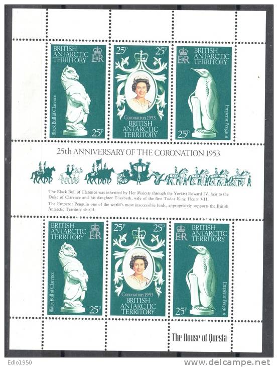 BAT British Antarctic Territory 1978 QE Coronation Anniversary - Mi. 71-73 -  MNH - Ongebruikt