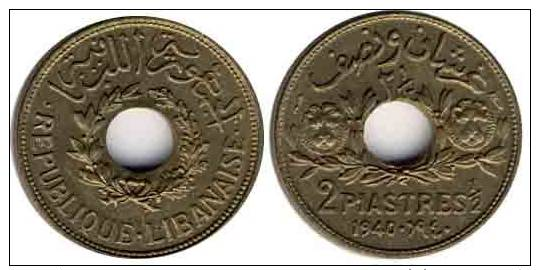 N1368 - Liban: 2 1/2 Piastres 1940 - Liban