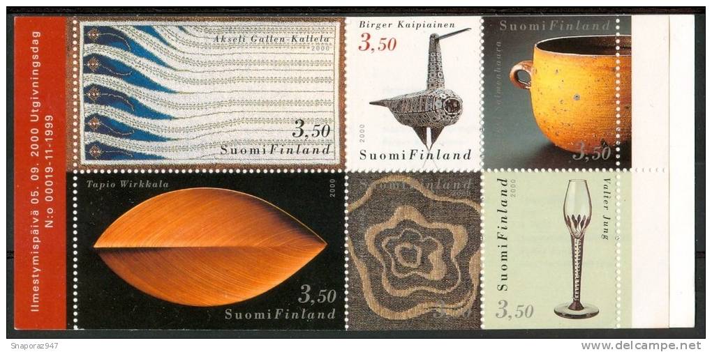 2000 Finlandia Design Finlandese Arte Art Booklet -L56 - Postzegelboekjes