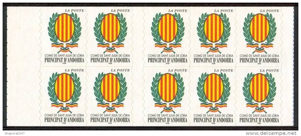 2001 Andorra Araldica Heraldry Stemmi Coats Of Arms Blason Booklet -L70 - Blocs-feuillets