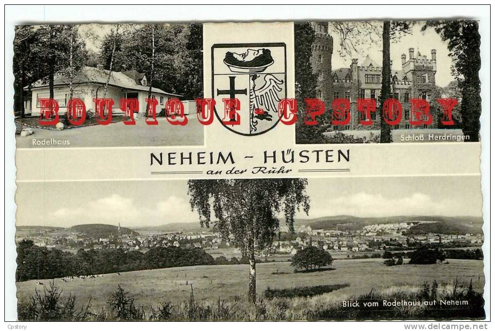 NEHEIM HUSTEN - Rodelhaus + Schlob Herdringen + Blick Vom Rodelhaus Aut Neheim - Deutschland Allemagne - Dos Scanné - Arnsberg