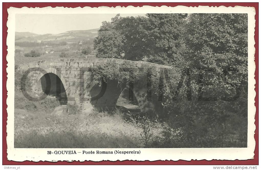 PORTUGAL - GOUVEIA - PONTE ROMANA(NESPEREIRA) - 50S REAL PHOTO PC. - Guarda