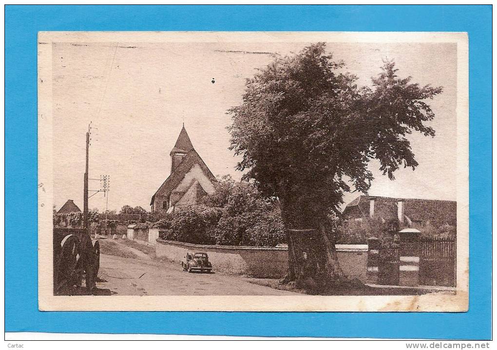 D27 - SAINT GEORGES MOTEL - L'EGLISE ET LE GROS ORME - (RENAULT 4CV) - état Voir Descriptif - Saint-Georges-Motel