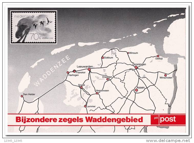 Nederland 1982  Gestempeld USED Wadden Sea Region - Oblitérés