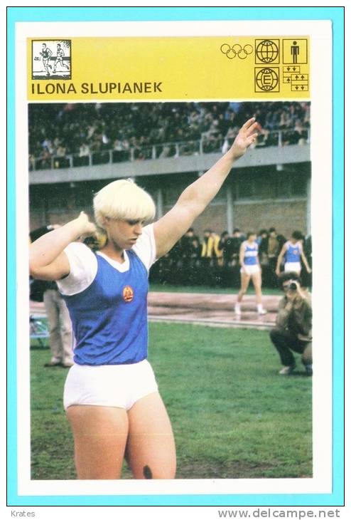 Svijet Sporta Cards - Ilona Slupianek   118   Athletics - Athlétisme
