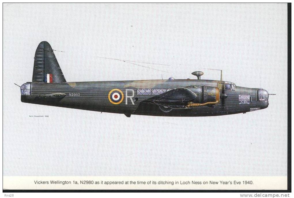 Great Britain  PostCard Vickers Wellington 1a N2980 - 1946-....: Moderne