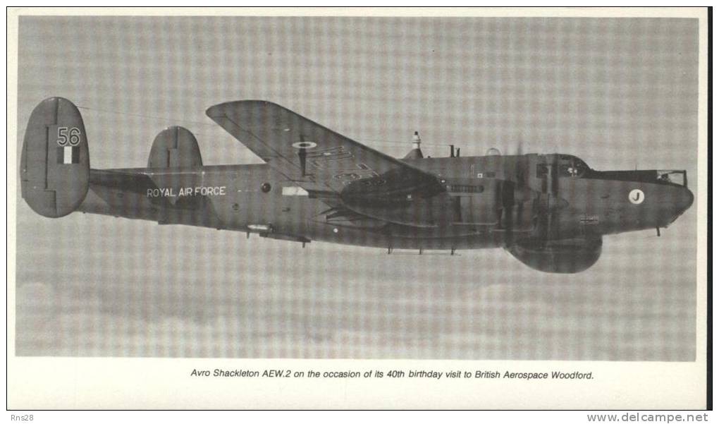 Great Britain  Card Avro Shackleton AEW 2 - 1946-....: Moderne