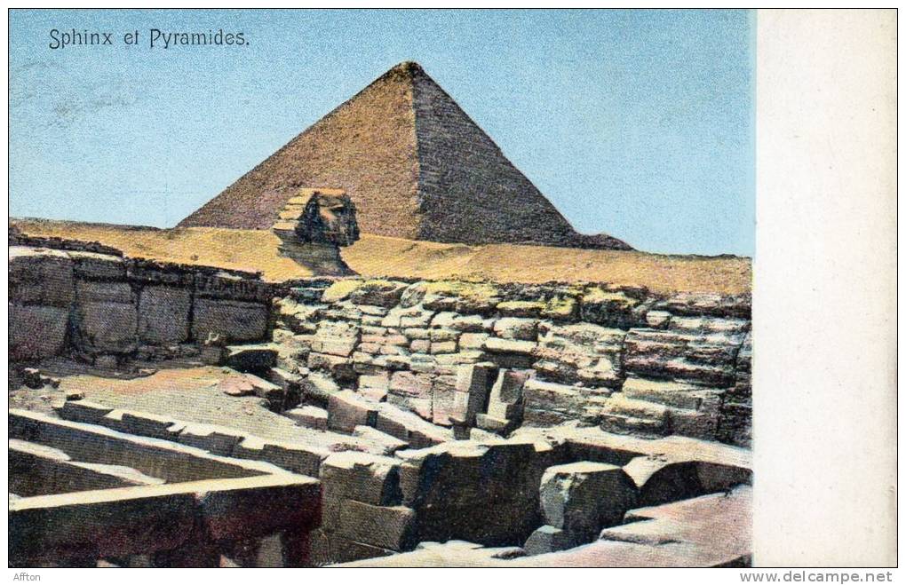 Sphinx Et Pyramides 1900 Postcard - Sphinx