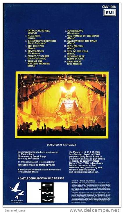 2 X VHS Musikvideo Heavy Metall : Iron Maiden : The First Ten Years + Live After Death   ,  Von Ca. 1990 - Concert & Music