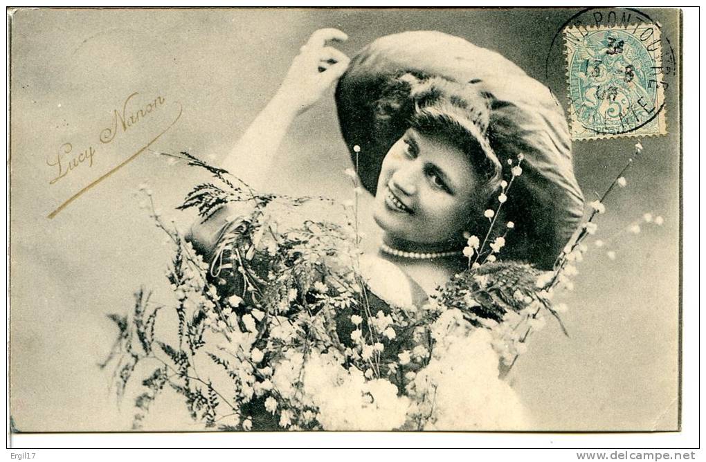 Mode - Chapeaux - Lucy NANON (ou MANON) Artiste De Revues, Chanteuse "gommeuse" (Scala, Folies-Bergère) - Artistes
