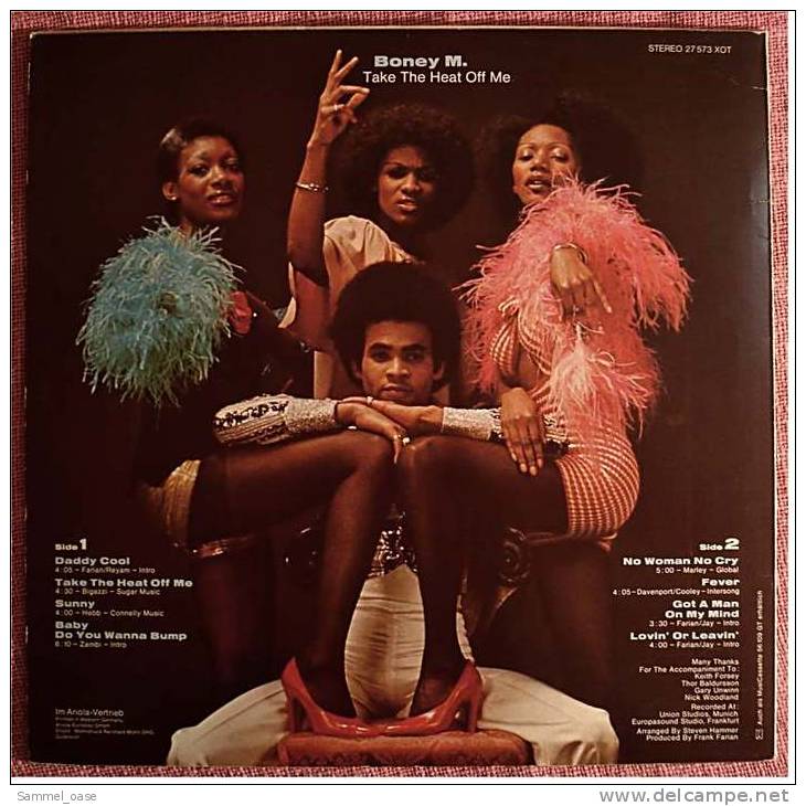 LP  Boney M - Take The Heat Off Me  -  Von 1976  (Hansa International – 27 573 XOT) - Disco, Pop