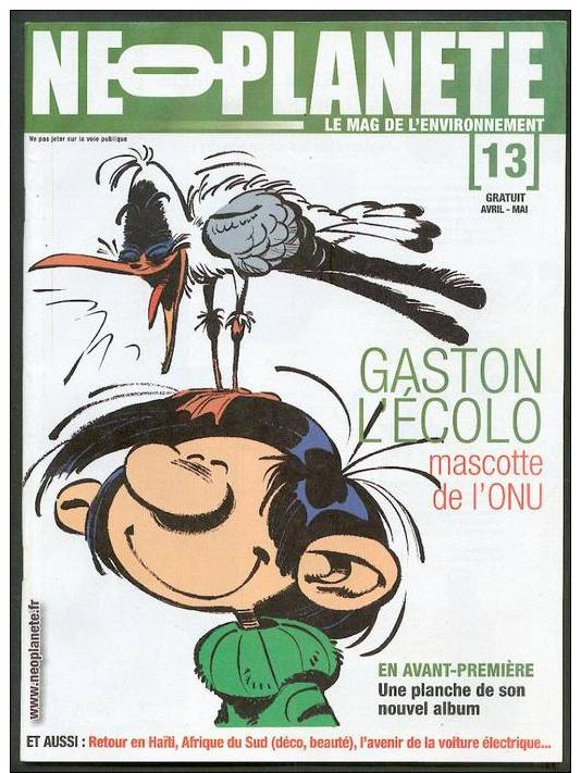 No PAYPAL !! : NéoPlanète 13 Franquin GASTON L'écolo , Astérix Tintin Babar Gaston Lagaffe En Réaction ,bd Etc...Eo NEUF - Autre Magazines