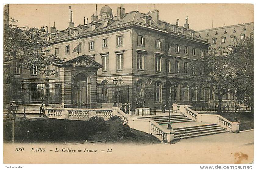 PARIGI - PARIS. IL COLLEGE DE FRANCE AGLI INIZI DEL '900. CARTOLINA DEL 1918 - Enseignement, Ecoles Et Universités