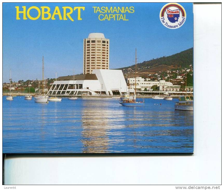 (03) Postcard View Folder - Depliant De Carte Postale - Tasmania -  Hobart + Casino - Hobart