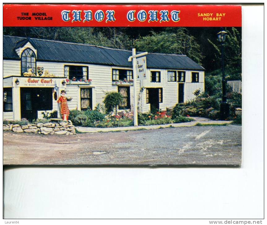 (03) Postcard View Folder - Depliant De Carte Postale - Tasmania - Tudor Court - Hobart
