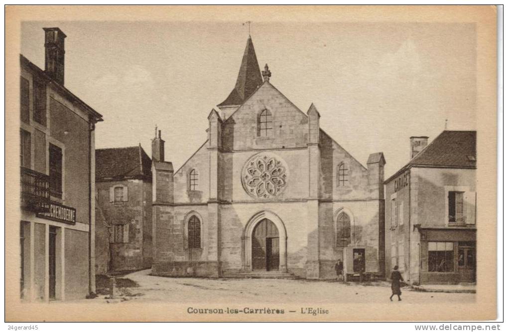 CPSM COURSON LES CARRIERES (Yonne) - L'église - Courson-les-Carrières