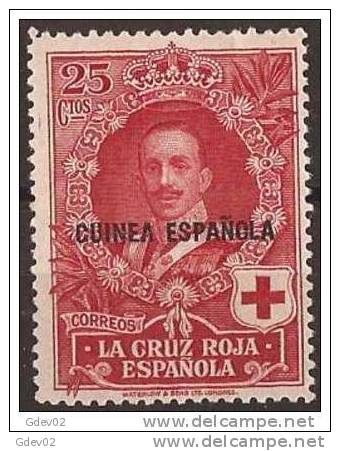 GUI183SASF-LA869-TESPCOLGUI.Guinee .GUINEA  ESPAÑOLA.Alfonso Xlll.CRUZ ROJA.1926  (Ed 183**) Sin Charnela. - Guinea Española