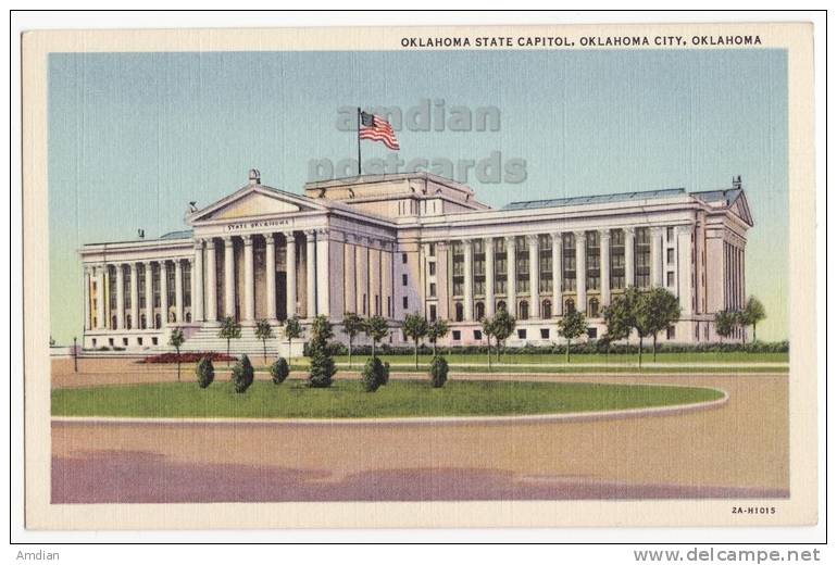 USA, OKLAHOMA CITY, OKLAHOMA STATE CAPITOL BUILDING, C1940s Vintage Unused Postcard   [c3450] - Oklahoma City