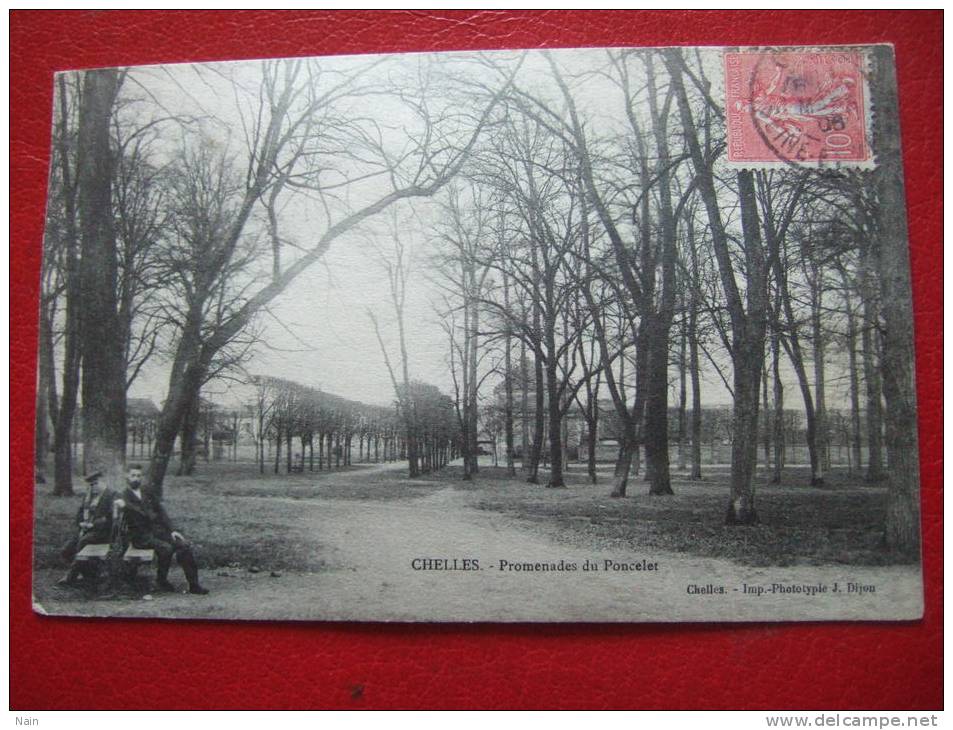 77 - CHELLES - PROMENADES DU PONCELET - CARTE RARE - - Chelles