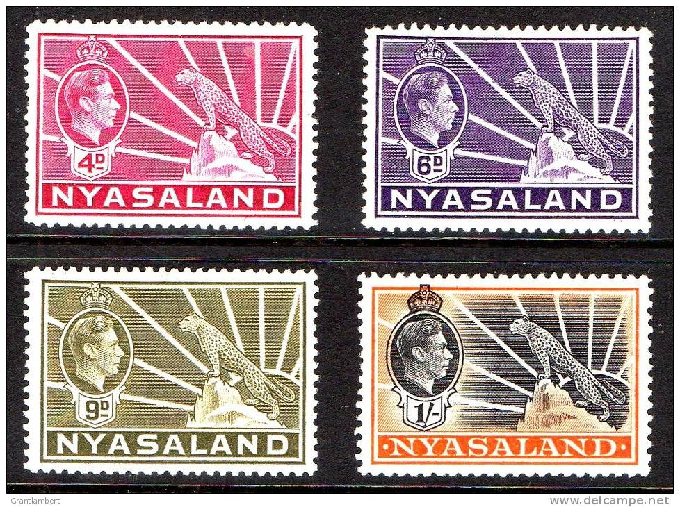 Nyasaland 1938 King George V 4 Highest Values MLH *  SG 135-138 - Nyassaland (1907-1953)