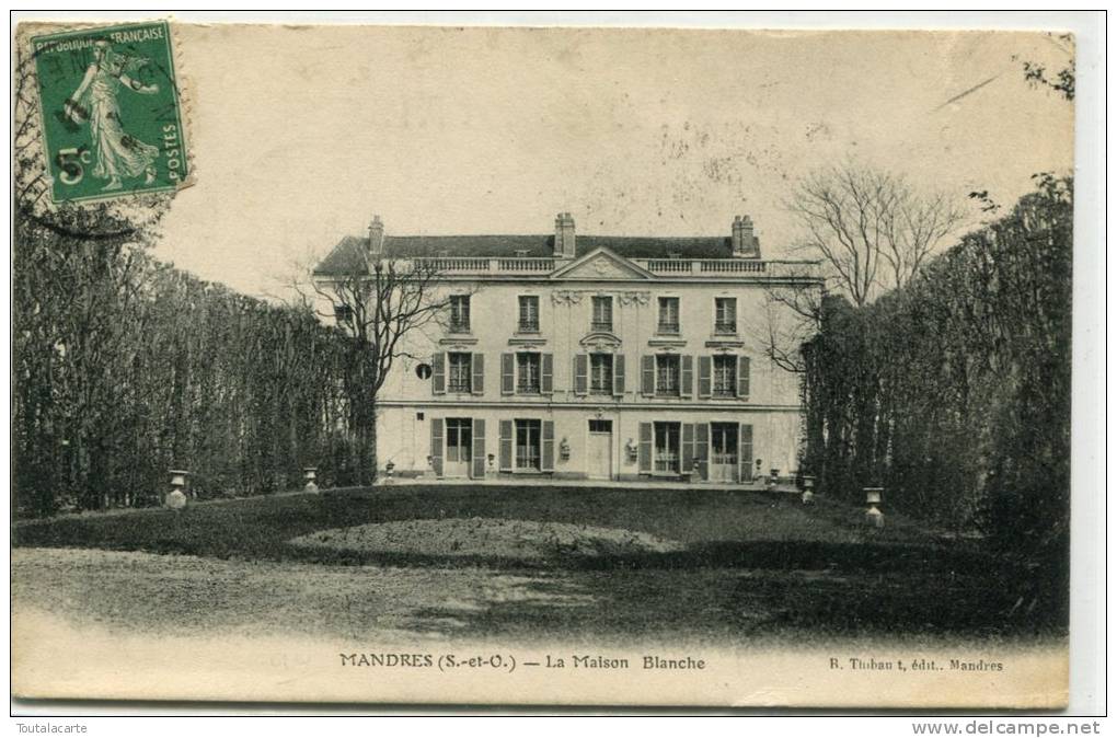 CPA 94 MANDRES LA MAISON BLANCHE  1911 - Mandres Les Roses