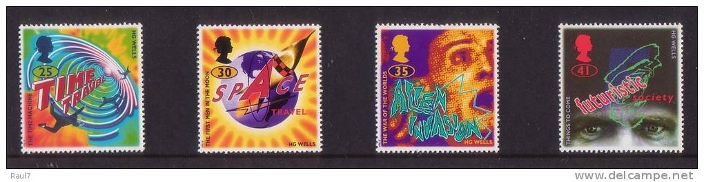 GRAND-BRETAGNE - 1995 - H.G. Wells, Machine A Voyager Dans Le Temps - 4v Neufs// Mnh - Ongebruikt