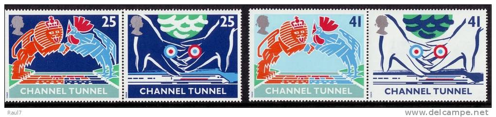 GRAND-BRETAGNE - 1994 - Tunel Sous La Manche Conjoint Avec France - 4v Neufs// Mnh - Unused Stamps