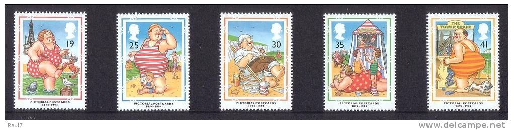 GRAND-BRETAGNE - 1994 - Cent De La Carte Postale Illustrée - 5v Neufs// Mnh - Ongebruikt