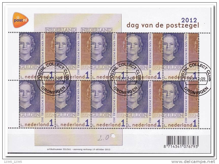 Nederland 2012 Gestempeld USED Day Of The Stamp - Oblitérés