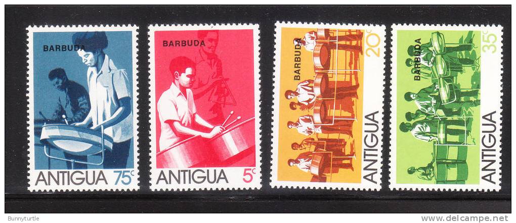 Barbuda 1974 Steel Bands Carnival Overprinted MNH - Barbuda (...-1981)