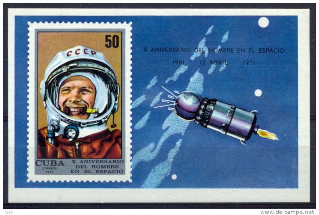 CUBA 1971  Manned Space Flights MNH - Nuevos