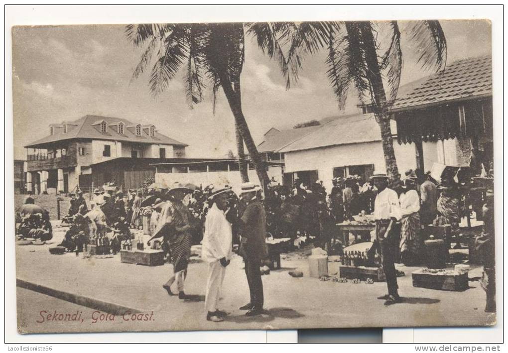 3375-SEKONDI-ACCRA(GOLD COAST)-MERCATO-ANIMATA-1909-FP - Ghana - Gold Coast