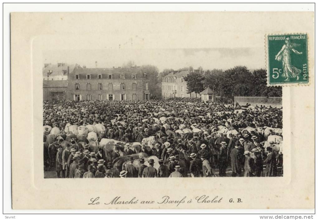 CHOLET  - Le Marché Aux Boeufs. Très Belle Carte. - Cholet