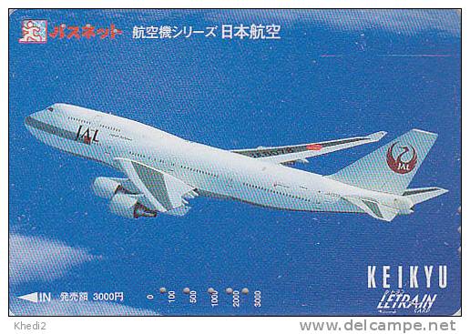 Carte Prépayée JAPON- AVION / JAL - Airplane Airline JAPAN Prepaid Ticket Card - Flugzeug Keikyu Karte - 335 - Avions