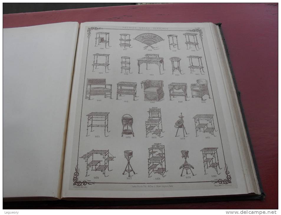 Livre Sur Les Sieges Tentures Et Meubles  Adolphe Alaberghe  A Roubaix  1890  1891  136 Planches - Décoration Intérieure