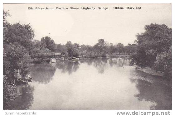 Maryland Elkton Elk River From Eastern Shore Highway Bridge Albertype - Sonstige & Ohne Zuordnung