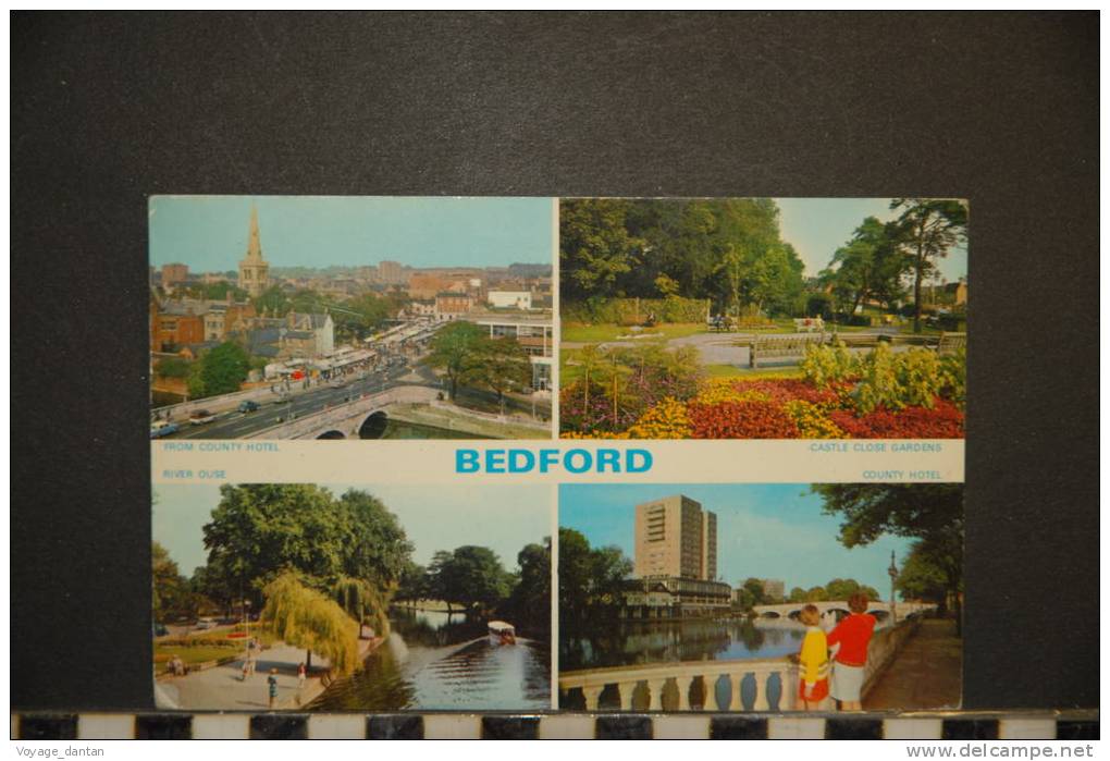 BEDFORD   POSTCARD  4 Views - Bedford