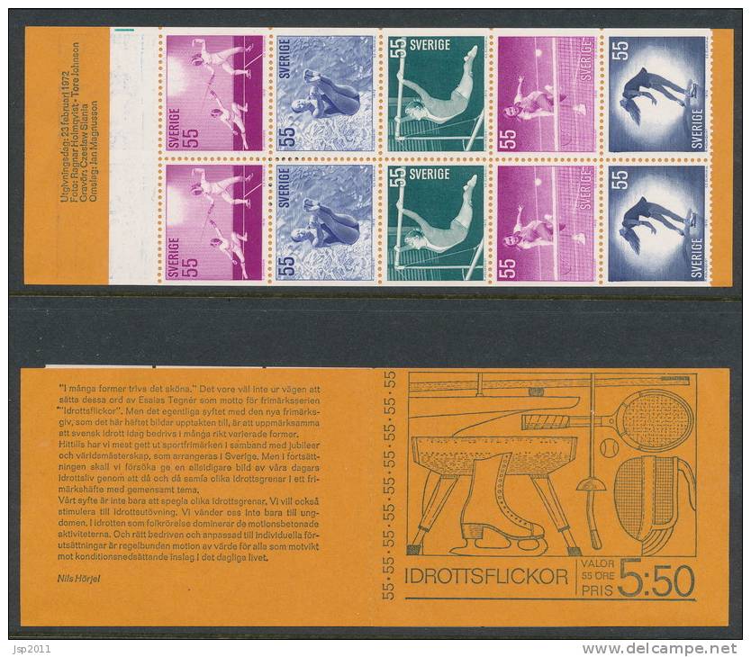 Sweden 1972 Facit #: H253. Sportwomen, MHN (**) - 1951-80