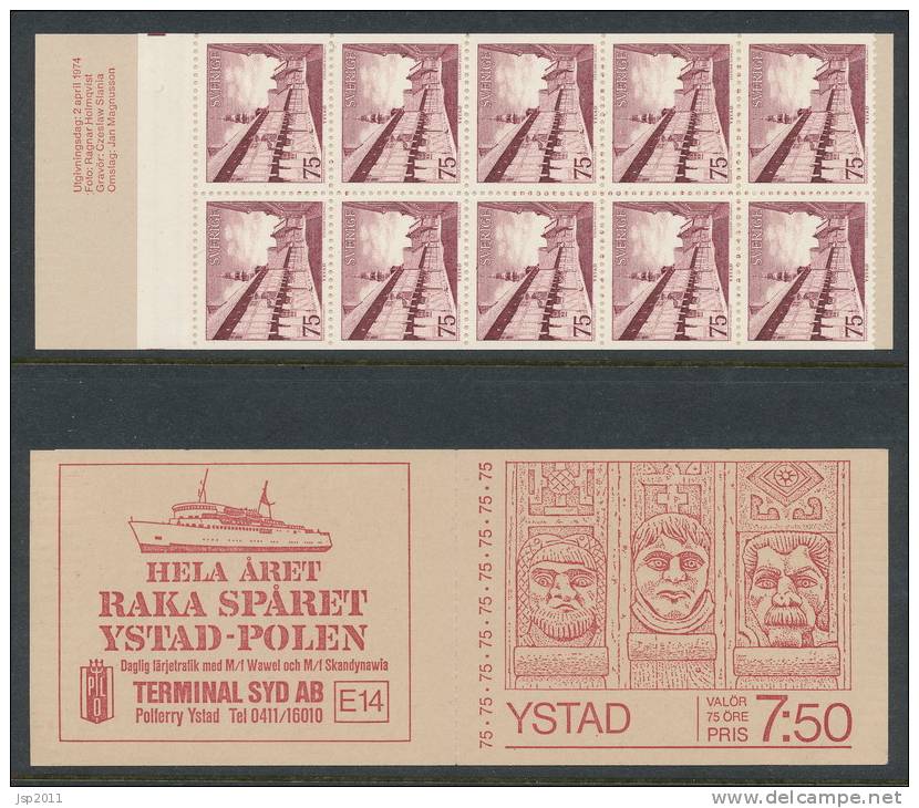 Sweden 1974 Facit #: H274. Ystad, MHN (**) - 1951-80