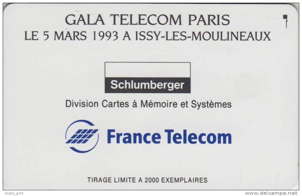 France - DEMO Alcatel France Telecom GALA '93, 2000ex, 1993 - Ausstellungskarten
