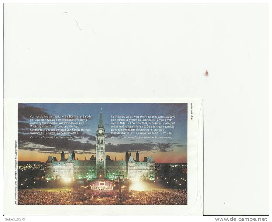 CANADA 1991 – FDC CANADA DAY – PREVIOUS DOMINION  OR CONFEDERATION DAY OF CANADA  W 1 ST   OF 40 C POSTM. OTTAWA, ON JUN - 1991-2000