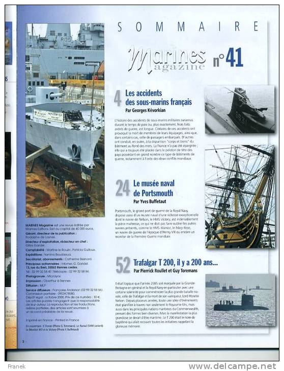 Marines Magazine N° 41 - Octobre 2005 -  Sommaire Complet En Annexe - Autres & Non Classés