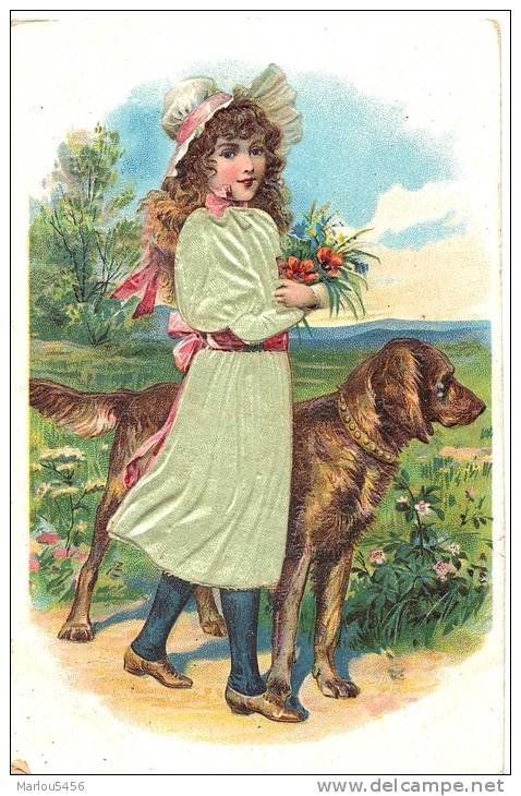 Lot 4 CPA Enfant Avec Chien - Colecciones, Lotes & Series