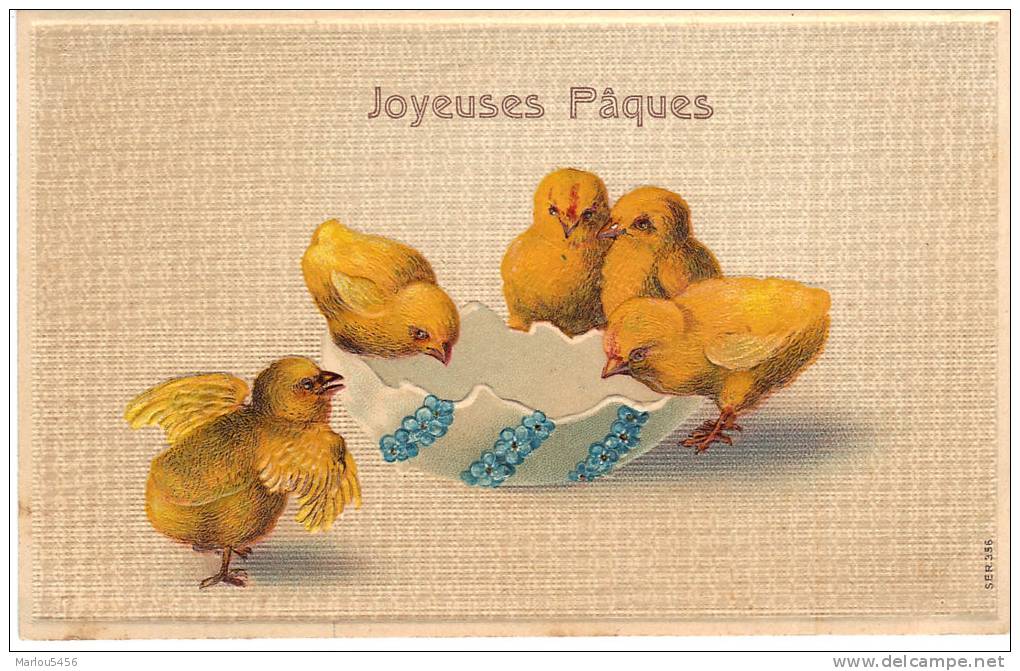 Lot De 6CPA Fantaisie Joyeuses Paques, Oeuf, Poussins, Avion - Pentecôte